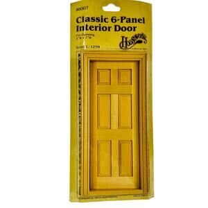 Houseworks Dollhouse Miniature Classic 6 Panel Interior Door 1:12 #6007‎ 1982